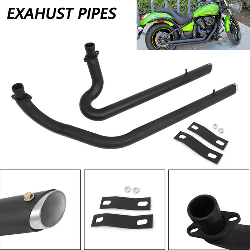 Shortshot Staggered Exhaust Pipes Fit For Kawasaki Vulcan 900/S EN900 VN900 S900 - Foto 1 di 9