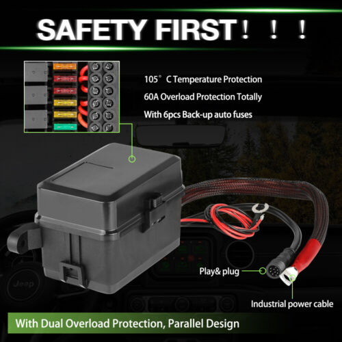 PARA Polaris Ranger XP 1000/1000 Crew 12" Barra de Luz de Trabajo LED + Panel de Interruptor de 6 Velocidades - Imagen 9 de 22