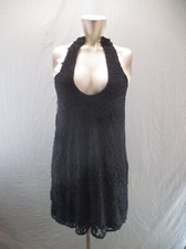 NWT FOREVER 21 Size S Womens Black Lace Sleeveless Scoop Neck Short Dress 764