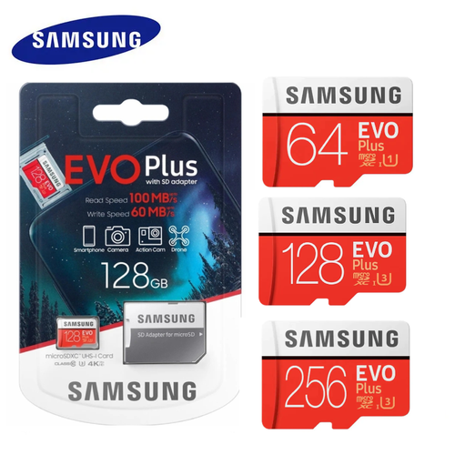Micro SD Card SamSung Evo Plus 64GB 128GB 256GB 512GB Class 10 SDXC Memory Card eBay