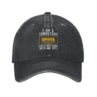 I Am A Christian Under Construction Baseballcap adjustable neutral adult sun hat