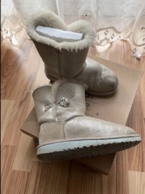 Tolle Ugg Boots K Arendelle Gr. 34 UK 3 Silber Top!!!