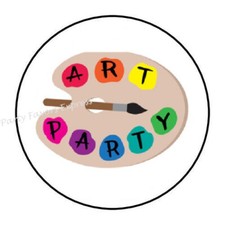 ART PAINTING PARTY ENVELOPE SEALS LABELS STICKERS PARTY FAVORS