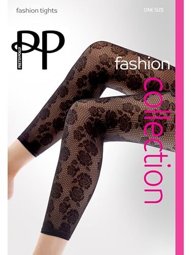 Women's Floral Footless Tights- fun design to add boldenss to your look Black... - Afbeelding 3 van 3