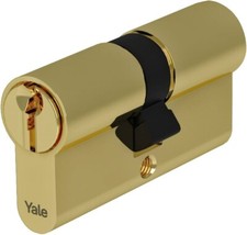 CILINDRO EUROPEO YALE 70mm 27-43 DECENTRATO SAGOMATO SERRATURA PORTA