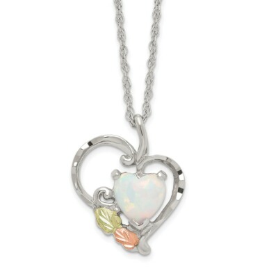 Landstroms Black Hills 925 Silver&12K Gold Lab Created White