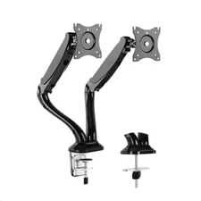 DUAL ARM TV LCD MONITOR DESK MOUNT BRACKET ARTICULATING SWIVEL GAS SPRING