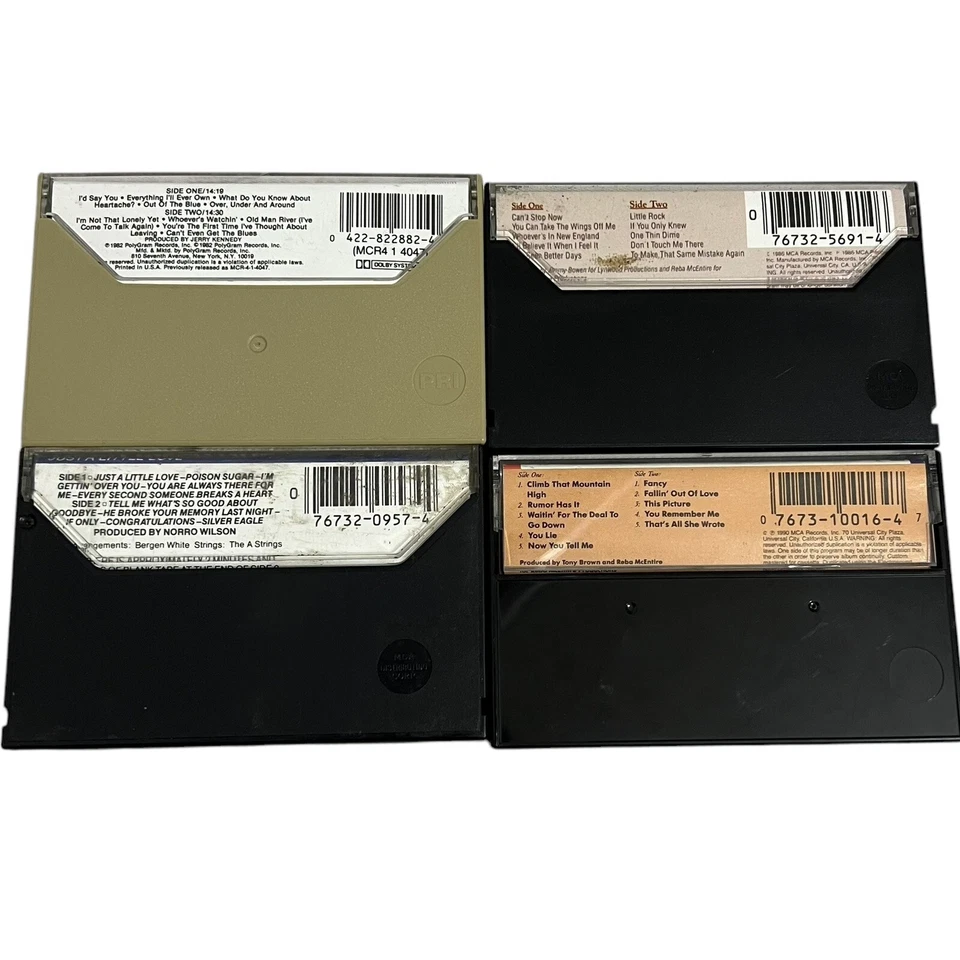 Vtg Country Music Cassette Tape Lot 23 Reba Rogers Brooks Gill Cyrus Hank Travis Foto 3 de 4