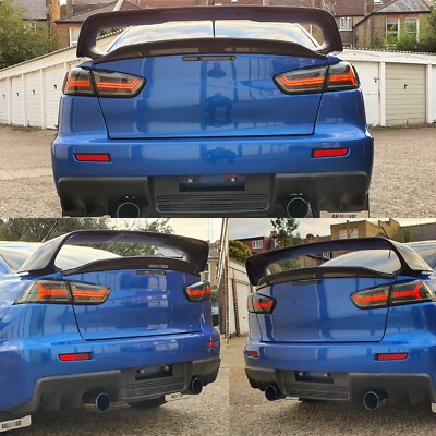 Mitsubishi Evo 10 X Heckspoiler OEM Style Heckklappenflügel Trunk Schwarz ABS