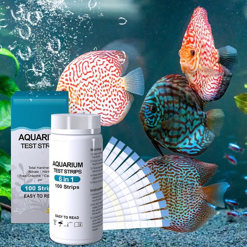 100Pcs Aquarium Test Strips Water Quality Test Strip Fish Tank Test Kit PH Test