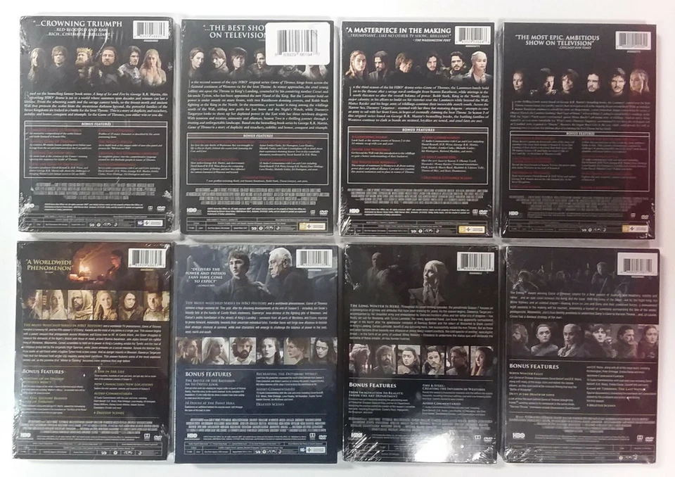 Game of Thrones DVD Season 1 2 3 4 5 6 7 8 Complete Series 1-8 Factory Sealed - Image 3 of 3