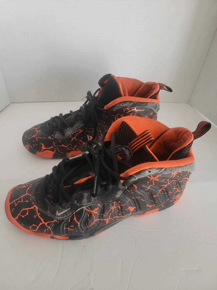 ... Brand: Nike Department: Boys Size: 7Y Color: Black, Orange Type:  Athletic shoes Toe Shape: Round Closure: Lace-up Pattern: Magma Lava  Material: ...
