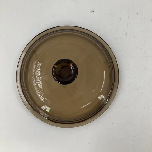 Vision Ware Amber Lid Replacement Corning Pyrex 6 3/8" V-1-C 1 Liter Pot