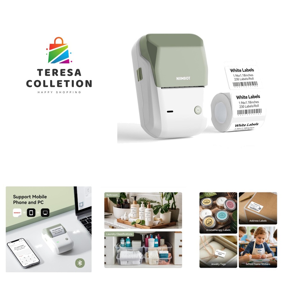 2 Inch Portable Label Maker Machine with Tape for Home School Office Organization  