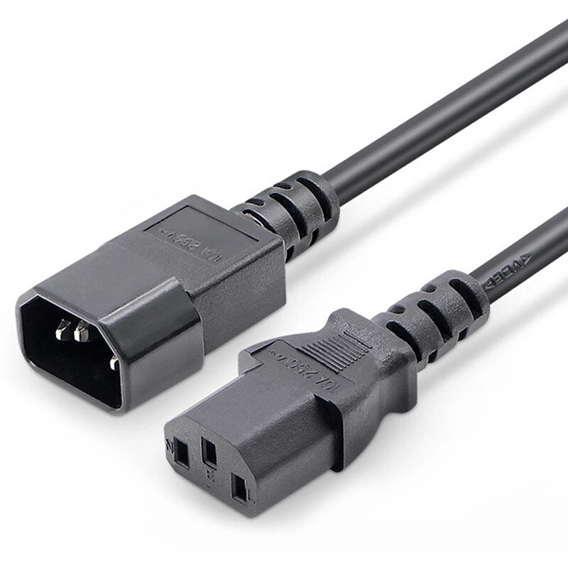 AC Power Cord Extension Cable 6ft 10A IEC Kettle C13 Female to C14 Male 3pin - Image 4 of 4
