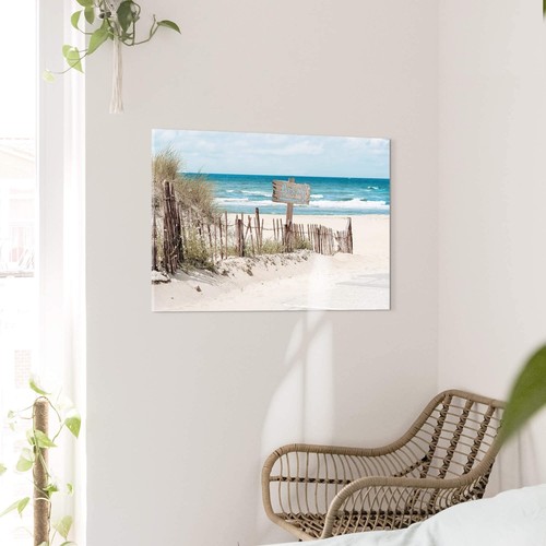 Beach Picture Canvas Wall Art: Coastal Scene Ocean Print Picture Sea Seaside ... - Picture 4 of 6