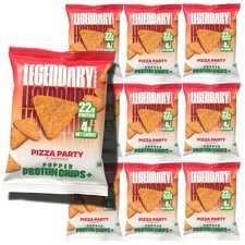 Pizza Party Protein Chips - 22g Protein, 4g Net Carbs, Keto Snack - 10 Coun