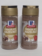 2 New 2025 Limited Edition McCormick Chocolate Hazelnut Finishing Sugar, 3.61 oz