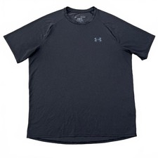 Under Armour Mens The Tech Tee Shirt Charcoal Black Size Large