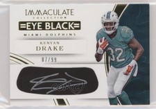 2016 Panini Immaculate Rookie Eye Black 7/99 Kenyan Drake #KD Auto 0a17