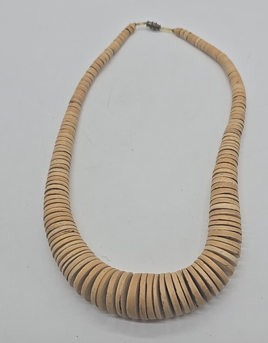 Native American Boho Naturalist Rustic Wood 1970's Necklace