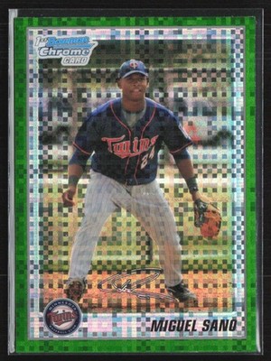 Miguel Sano 2010 Bowman Chrome Green X-Fractor #BCP205 Minnesota Twins