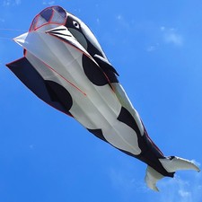 Orcas Kite for Kids  Adults, Large 3D Single Line Beach Kite, Huge Frameless...