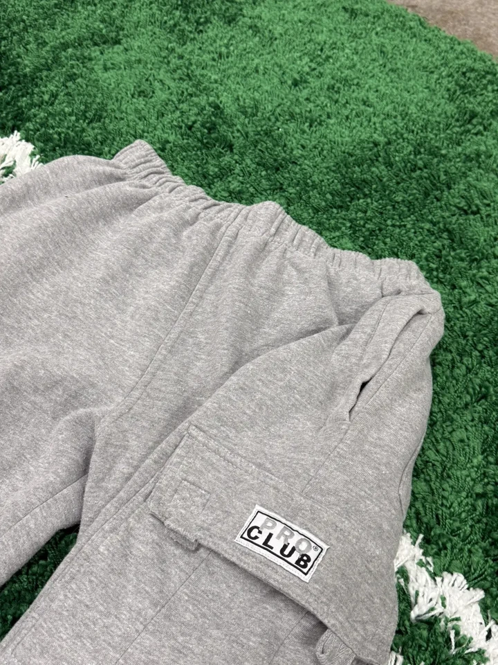Sudadera Pro Club Gris Cargo Logo Shorts XL Foto 2 de 4