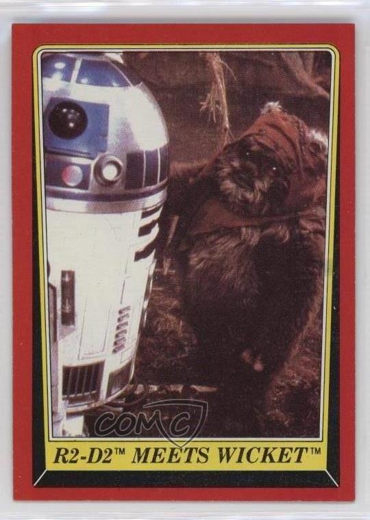 1983 Topps Star Wars: ROTJ Wicket W Warrick R2-D2 Meets Wicket #91 1b9b