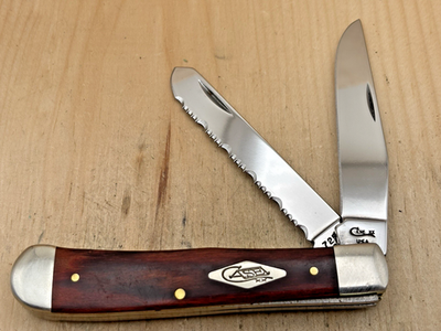 Case XX 7254 SS Rosewood Serrated Pocket Knife Dated 1999 Very