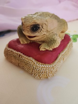 RARE Hogwarts Choir Club Frog On Pillow 18cm Figure Wizarding World Harry Potter