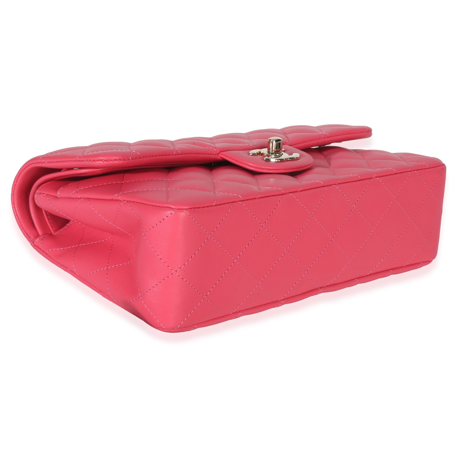 Chanel Pink Quilted Lambskin Small Classic Double Flap Bag image 9