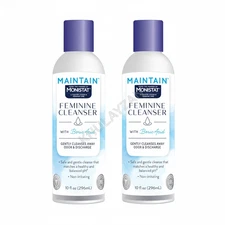 2 Pack Monistat Maintain Feminine Cleanser with Boric Acid Fragrance Free 10 Oz
