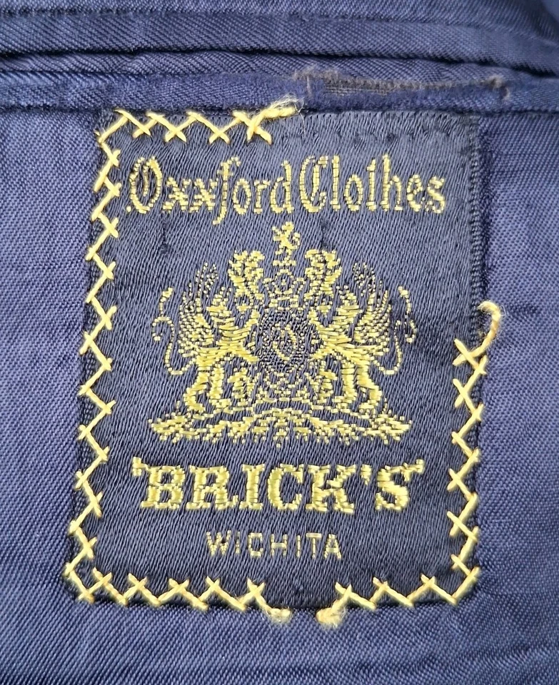 Blazer Abrigo Deportivo Oxxford Clothes 38R Azul Marino Rayas 2 Botones Traje Preppy Foto 3 de 4