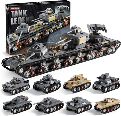 #ad #ad WW2 Army Tank Building Kit Build German Tiger amp; US Sherman with 1165 Blocks $39.99