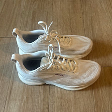 Brooks White Mesh Low Top Lace-Up Athletic Sneakers Unisex Adults