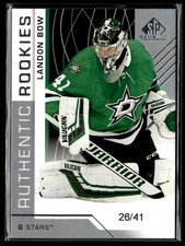 2018-19 Sp game used true rookie Landon Bow /41 #123