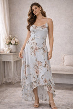 VTG Y2K Ann Taylor Womens 100% Silk Floral Dress 8 Cottagecore Romantic Fairy