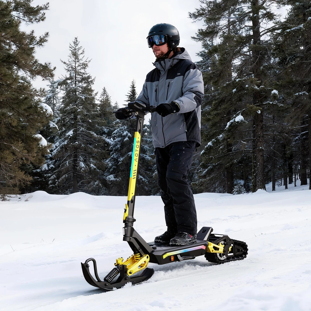 US! 1200W ELECTRIC SNOWMOBILE SKI BIKE WINTER ICE SLED SCOOTER