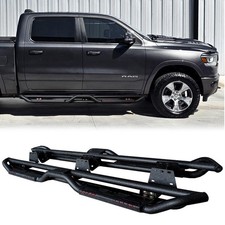 Vijay For 2019-2026 Dodge Ram 1500 Crew Cab Running Boards Steel Steps Nerf Bars