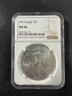 2023 American Silver Eagle $1 NGC MS69 ASE Type 2 .999 Fine Silver Coin
