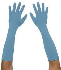 Seeksmile Adult Spandex Elbow Length Costume Gloves Free Size Sky Blue