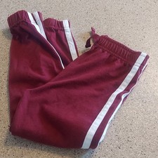 Maroon striped sweatpants joggers pull on army green 5T toddler pant