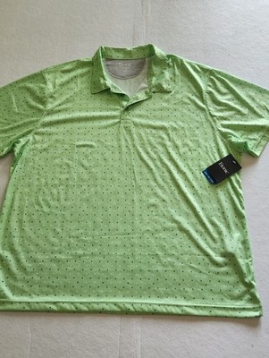 Etonic Men s Light Green Micro Dot Performance Polo Size XXL  Golf Office Casual