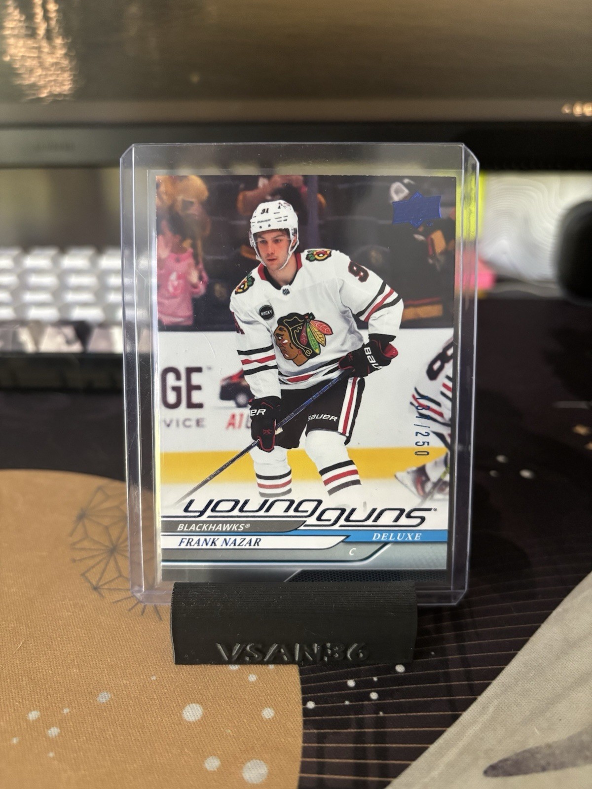 2024-25 Upper Deck Series 1 Young Guns Deluxe /250 Frank Nazar #227 Blackhawks