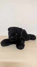 Vintage Aurora A&A Black Cat Panther 12 inch Plush Green Eyes Stuffed Animal Toy
