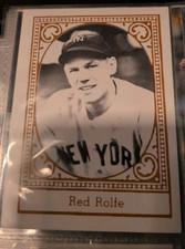TCMA 1980 All Time New York Yankees Red Rolfe #1980-001 Baseball Card