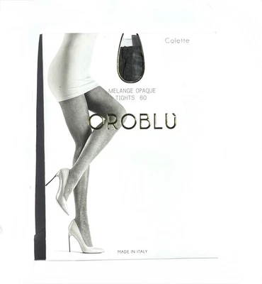 Oroblu Colette Melange Opaque Tights 60 Den Size M Medium Color Grey - Bild 1 von 4