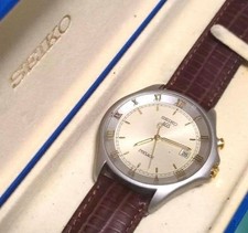 Seiko Presage 5M22-7B70 Dress Watch Rare Full Set Vintage Japan Edition