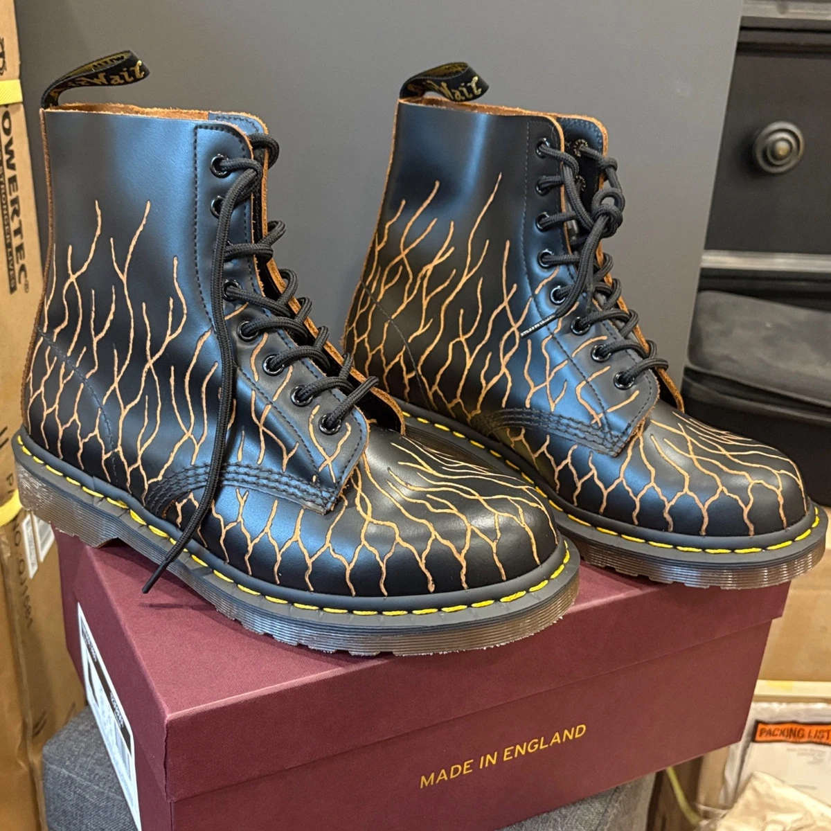 Dr. Martens Reactor Industrial Bear Work Boots Bark Brown‎ 12754201 Mens 14 NEW Dr Martens 9728 Bark Grizzly Hiking Boot Made in England  main image 4